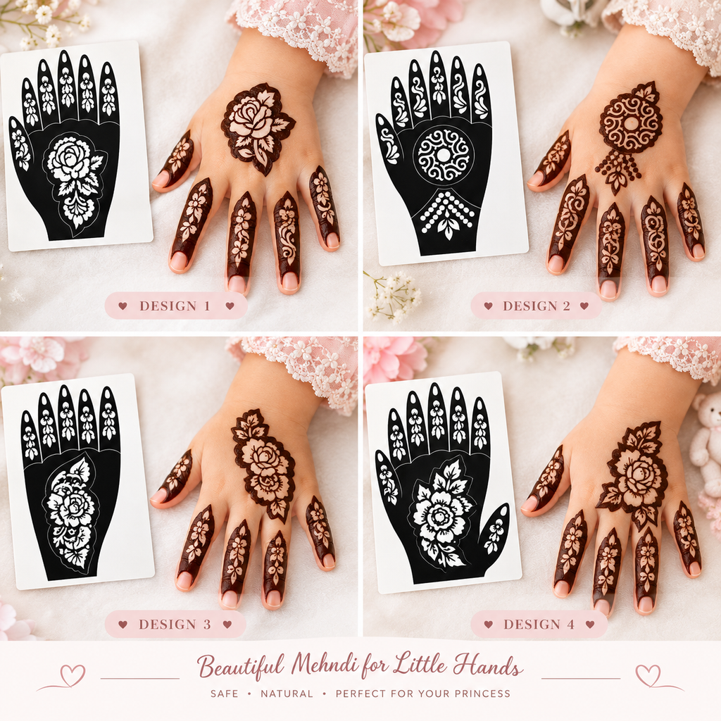 Beautiful Mehndi for baby Hands (4 hands)